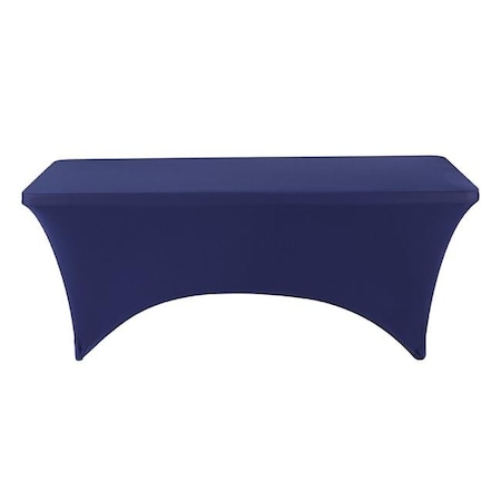 Iceberg 16536 8 Ft. Stretch Fabric Table Cover; Blue